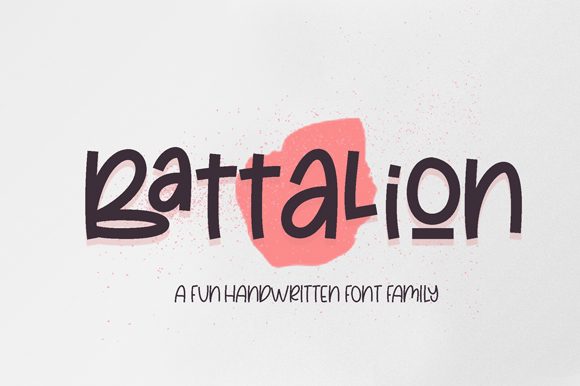 Battalion Font: A Fun and Quirky Handwritten Choice for Creative Projects