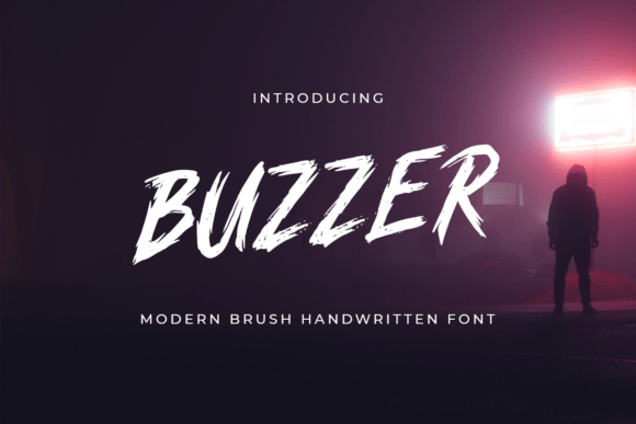 Buzzer: A Modern Brush Font for Dynamic Design Projects