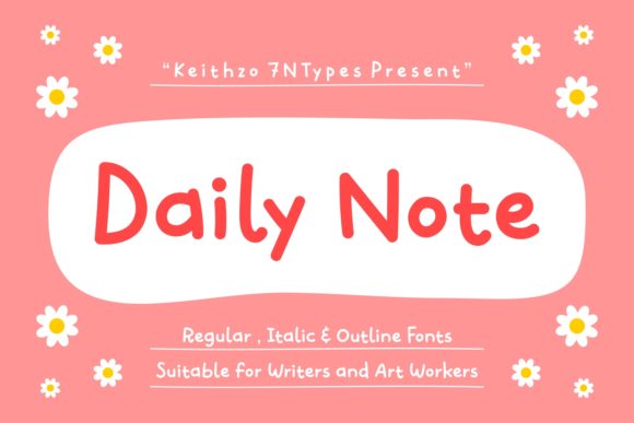 Daily Note: A Versatile Handwritten Font for Creative Projects