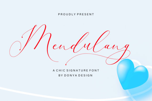 Discover the Beauty of Mendulang: A Handwritten Font with a Luxurious Touch