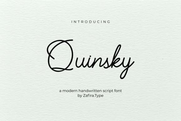 Quinsky: A Handwritten Script Font for Creative Expression