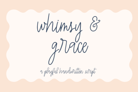 Whimsy Grace: A Handwritten Script Font for Creative Expression